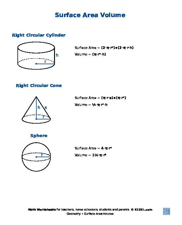 Surface Area & Volume