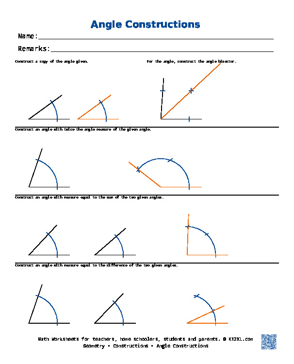 Angle Worksheets