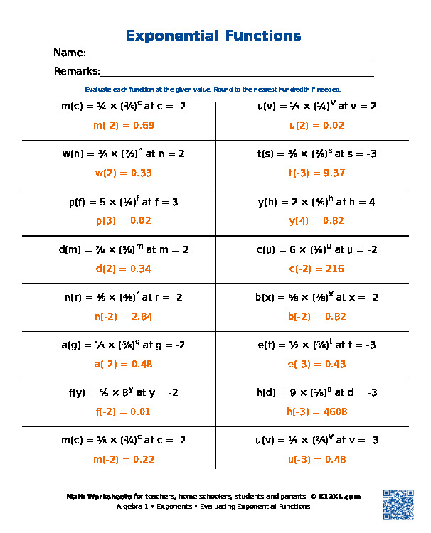 free algebra 1 exponents worksheets for homeschoolers students parents and teachers